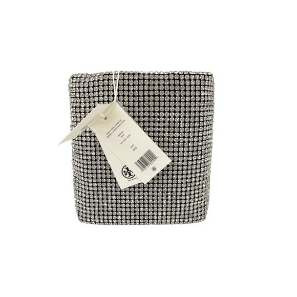 TORY BURCH Night Owl Crystal Embellished Mini Tote in Silver - Picture 4 of 8